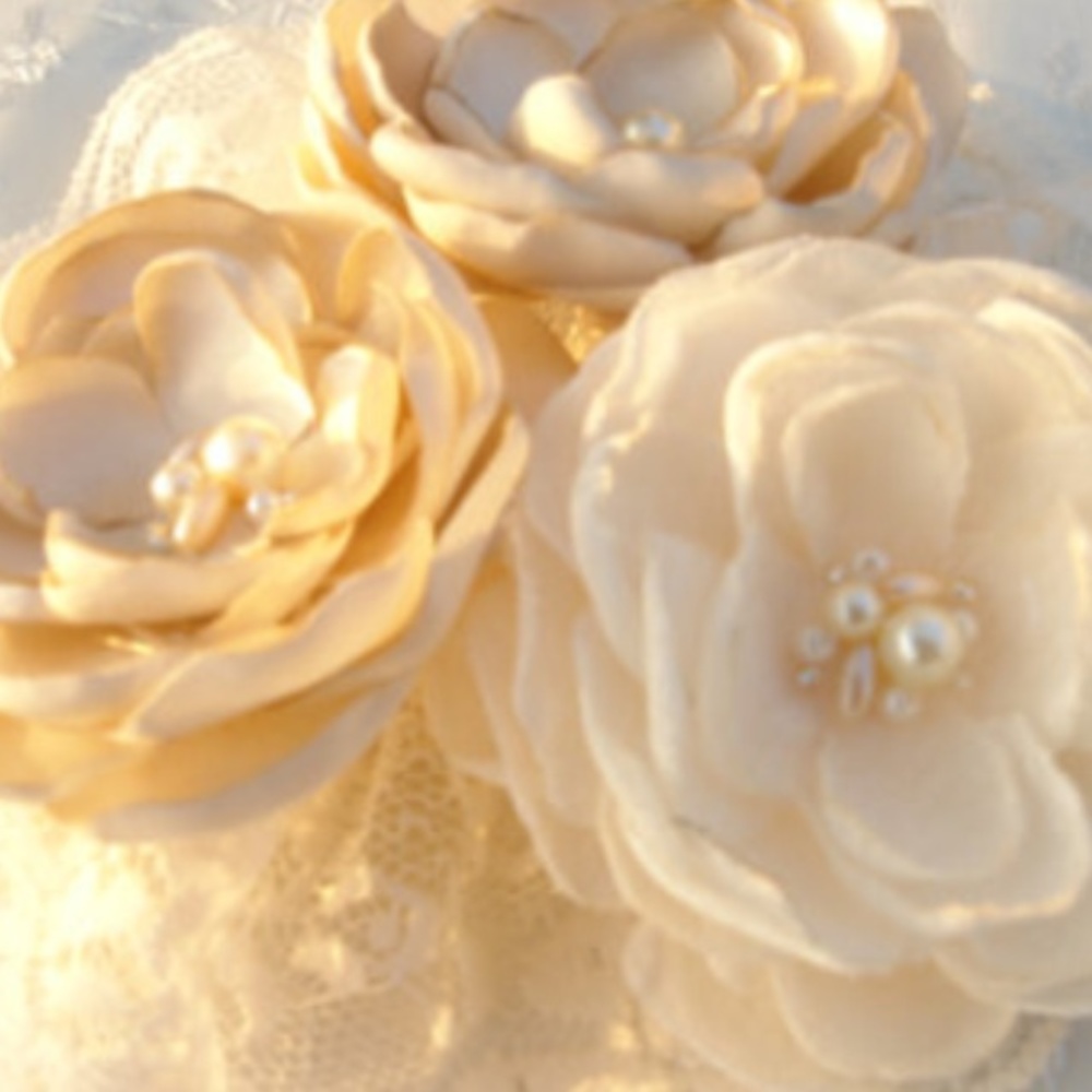 COPY - Bridal Headpiece Flower Hair Clips or Broo…